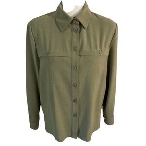 Army Green Button down Shirt Size 10